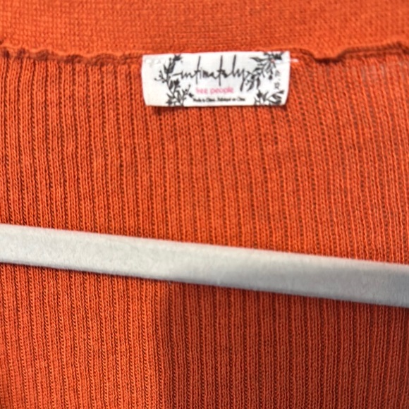 Intimately by Free People Orange Knit Cropped Cardigan - Picture 3 of 6